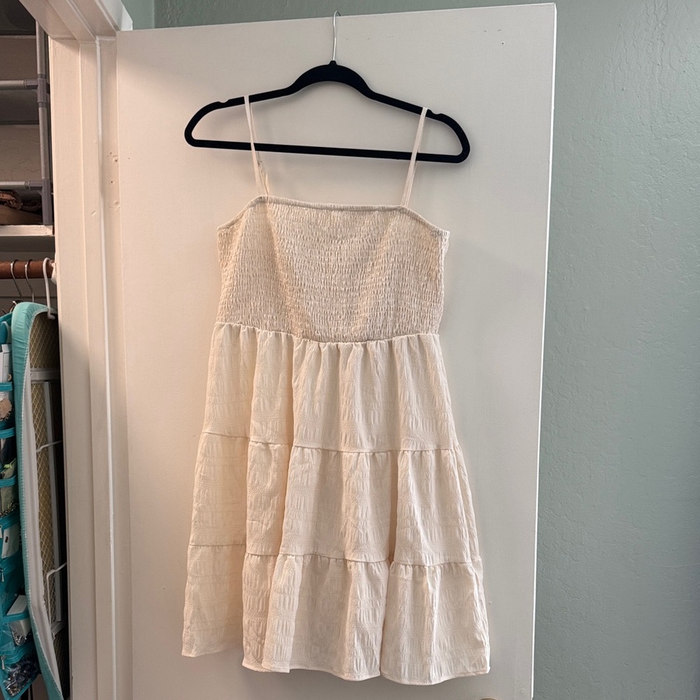Cream Tiered Summer Sundress